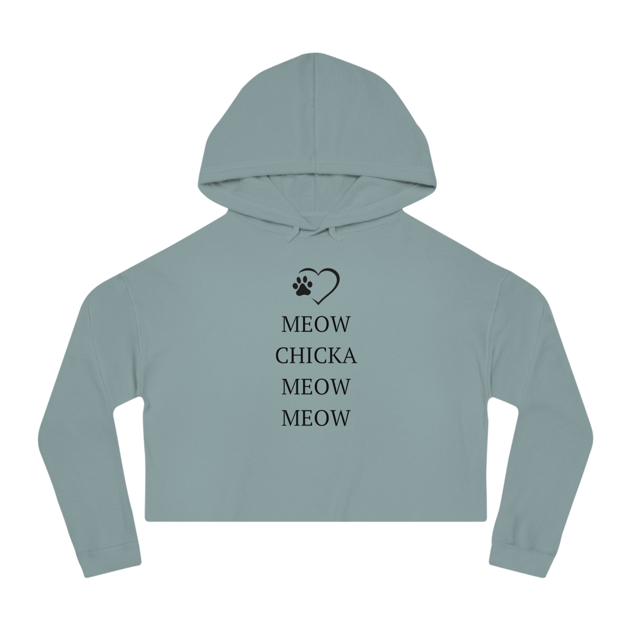 Meow Chicka Meow Meow Cropped Hooded Sweatshirt - Hoodie - EpiAl's Shop