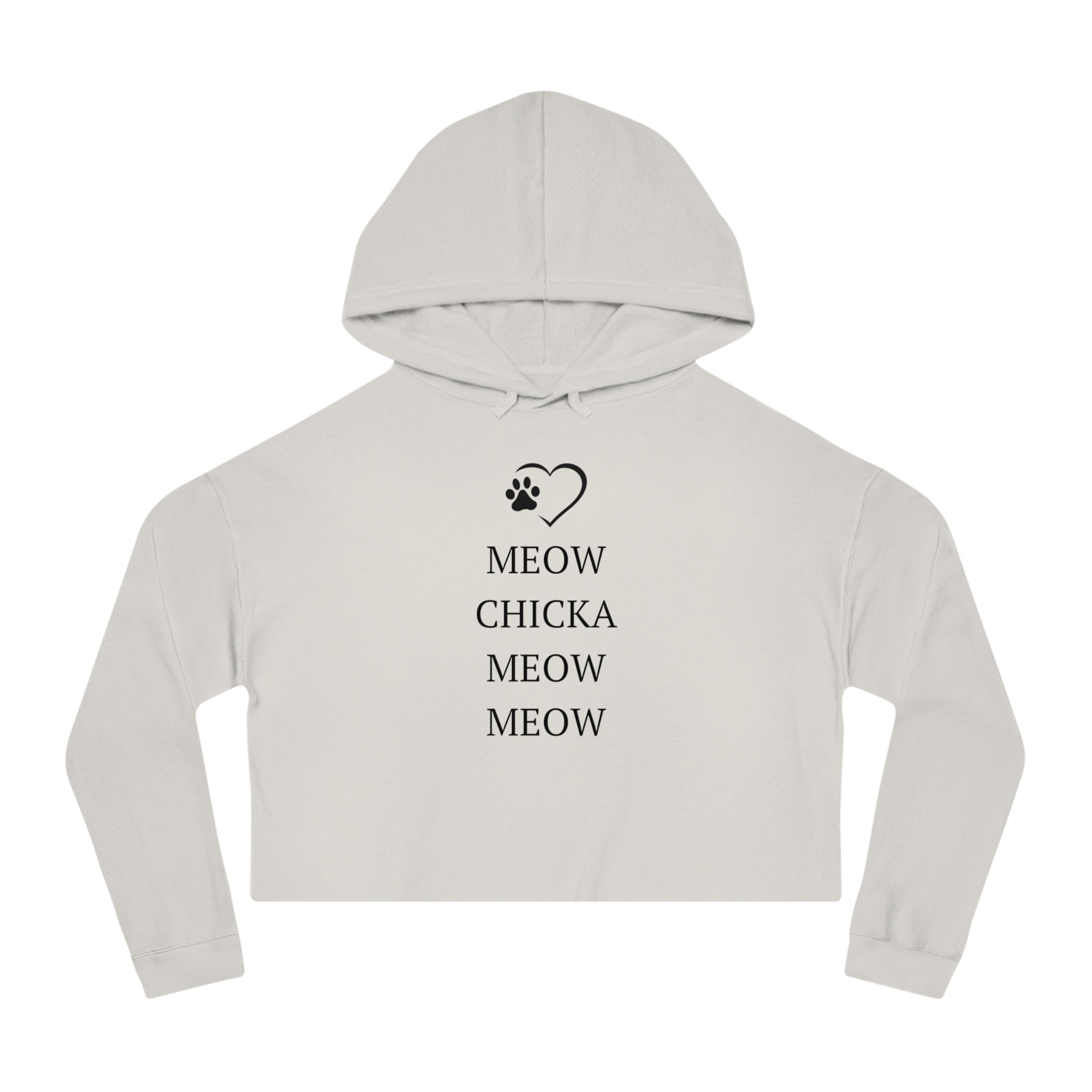Meow Chicka Meow Meow Cropped Hooded Sweatshirt - Hoodie - EpiAl's Shop