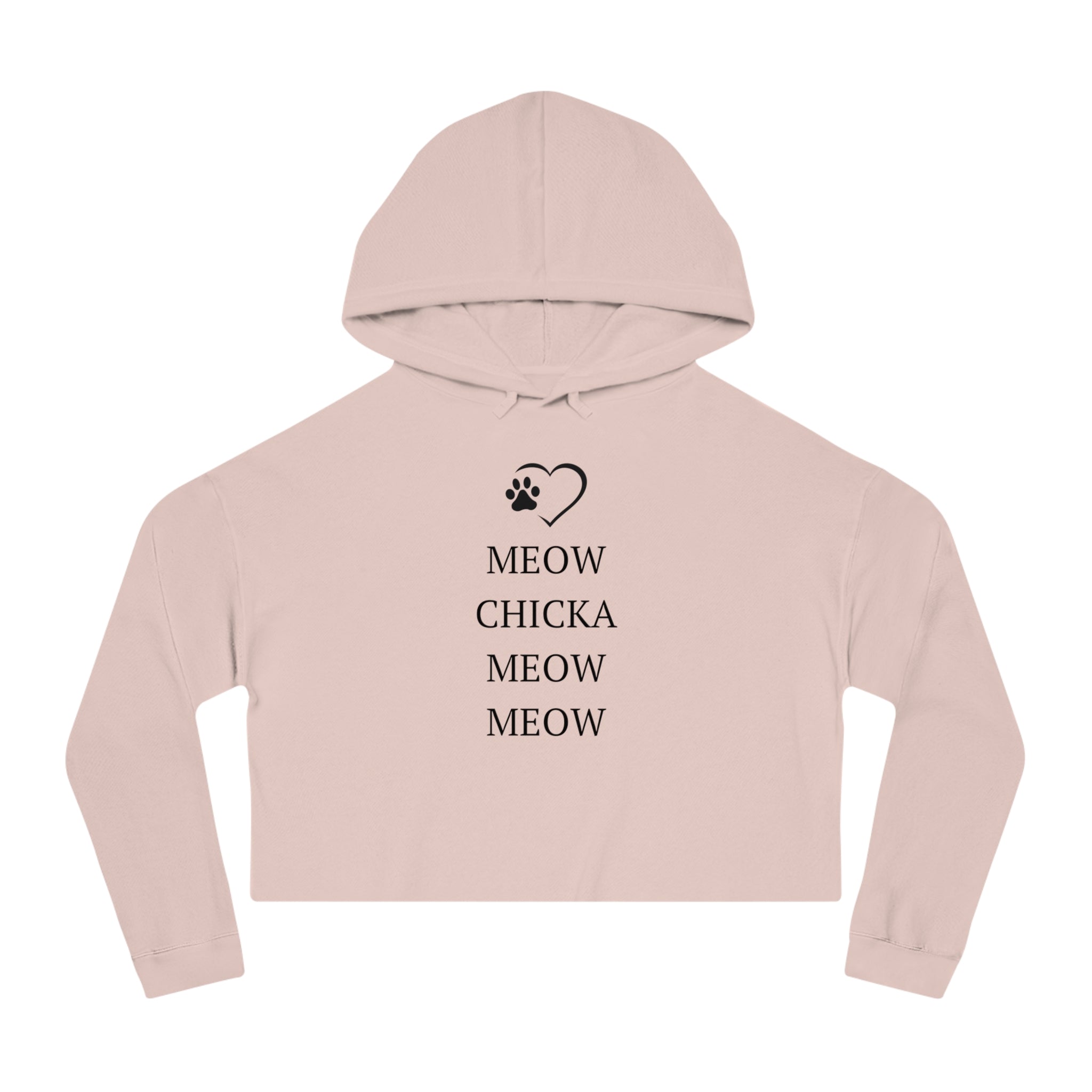 Meow Chicka Meow Meow Cropped Hooded Sweatshirt - Hoodie - EpiAl's Shop