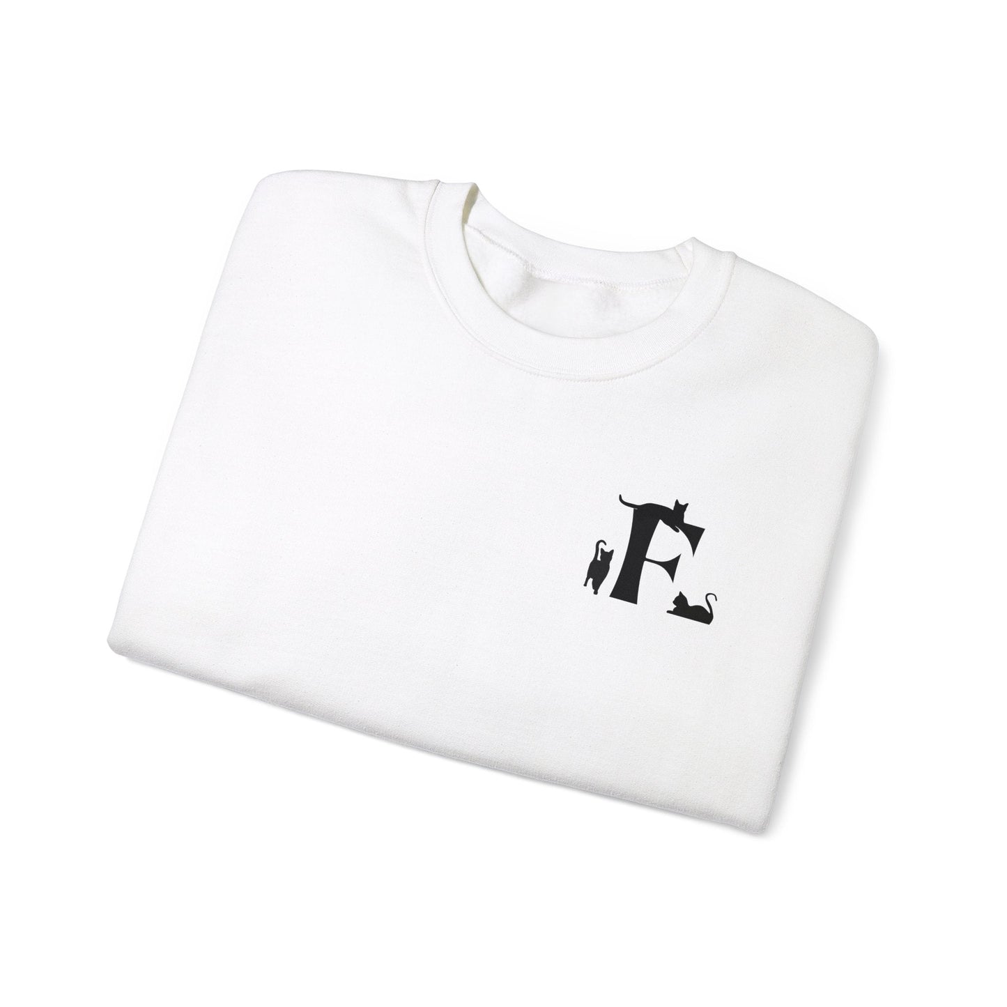 Meownograms F Unisex Crewneck Sweatshirt - Sweatshirt - Epileptic Al’s Shop