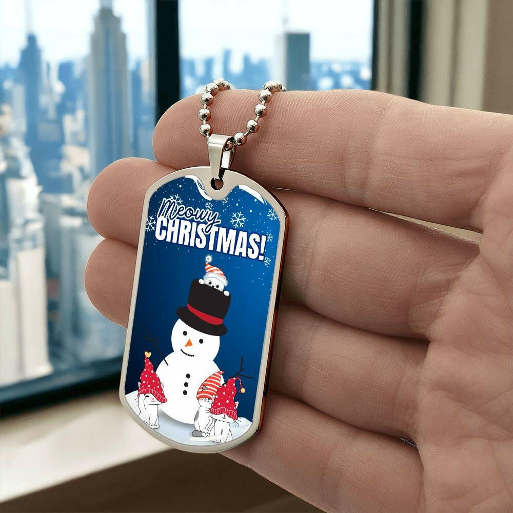 Meowy Snowman Necklace - Jewelry - Epileptic Al’s Shop