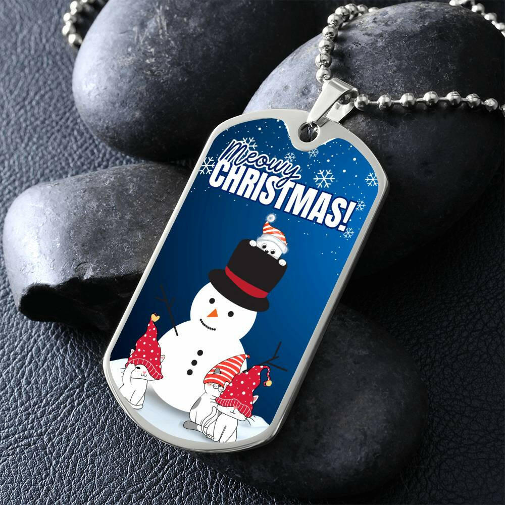 Meowy Snowman Necklace - Jewelry - Epileptic Al’s Shop