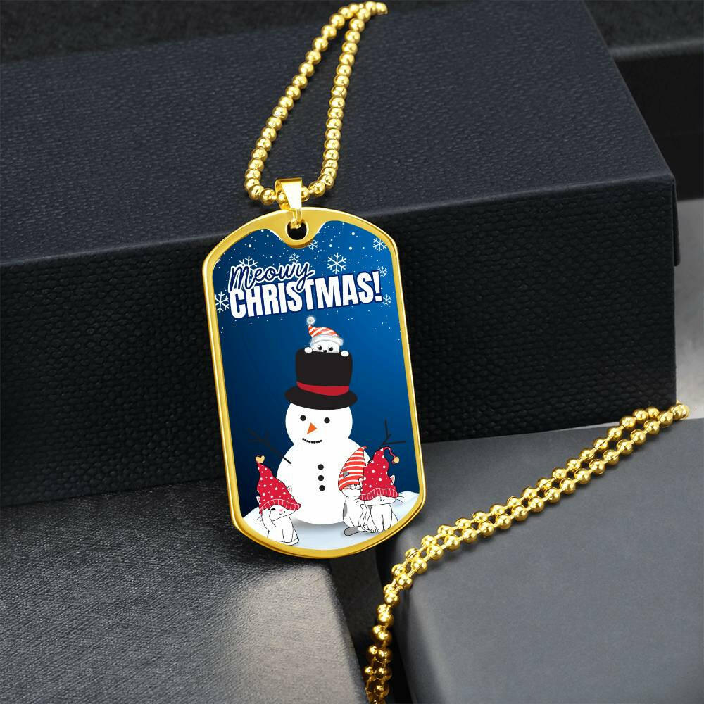 Meowy Snowman Necklace - Jewelry - Epileptic Al’s Shop