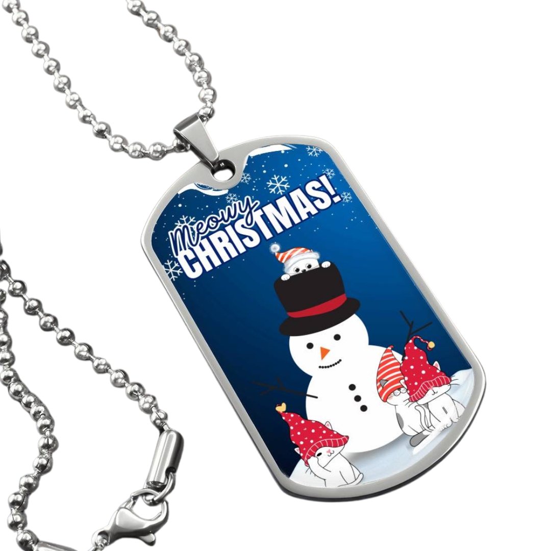 Meowy Snowman Necklace - Jewelry - Epileptic Al’s Shop