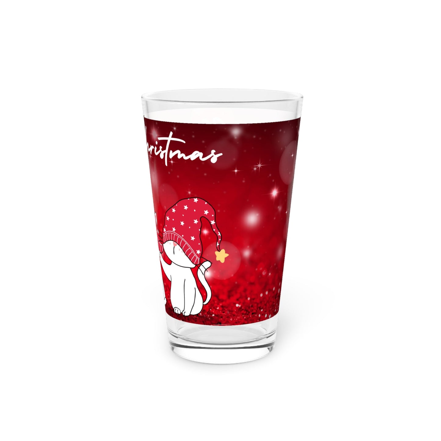 Merry Christmas Pint Glass, 16oz - Mug - Epileptic Al’s Shop