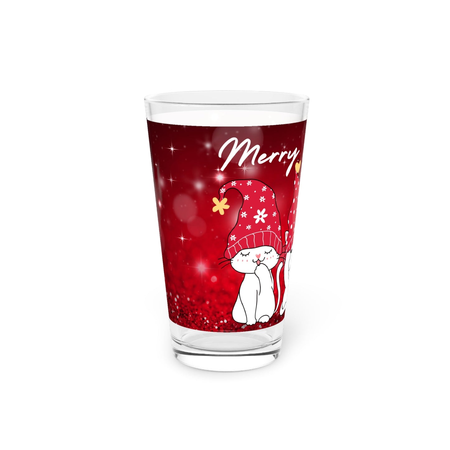 Merry Christmas Pint Glass, 16oz - Mug - Epileptic Al’s Shop