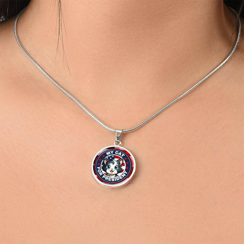 My Cat for Prez Necklace - Jewelry - Epileptic Al’s Shop