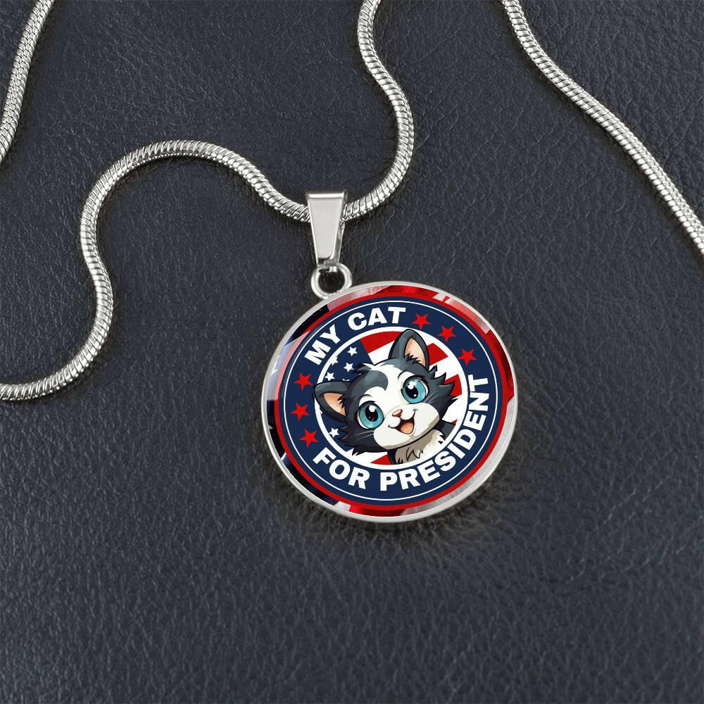 My Cat for Prez Necklace - Jewelry - Epileptic Al’s Shop