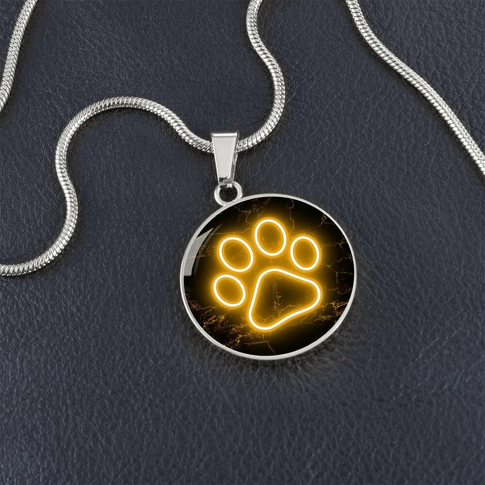 Neon Gold Paw Necklace - Jewelry - Epileptic Al’s Shop