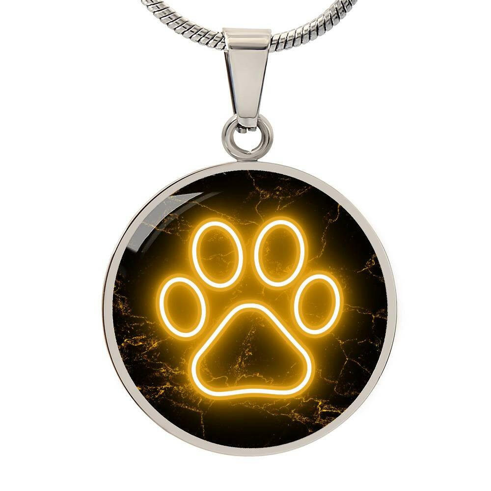 Neon Gold Paw Necklace - Jewelry - Epileptic Al’s Shop