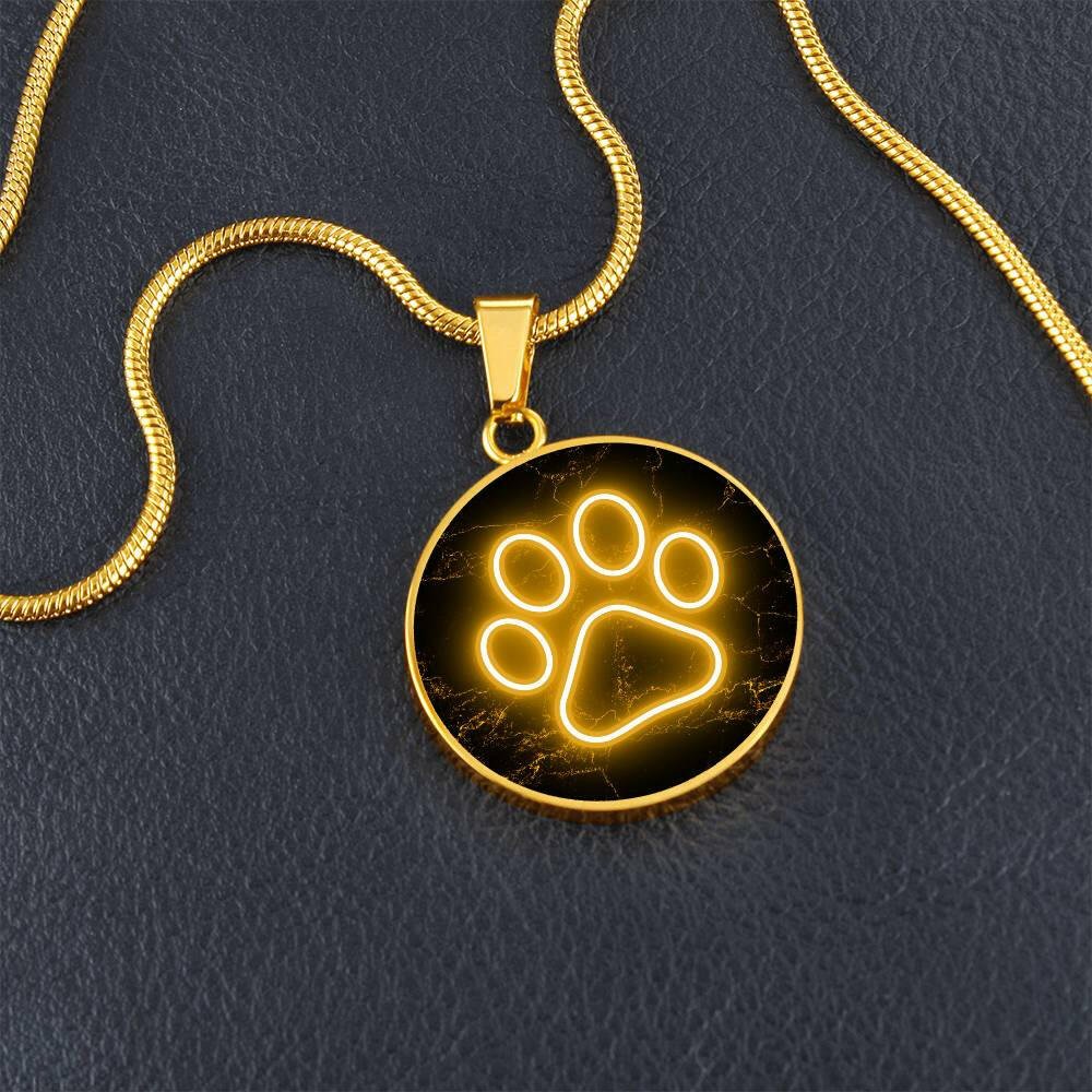 Neon Gold Paw Necklace - Jewelry - Epileptic Al’s Shop