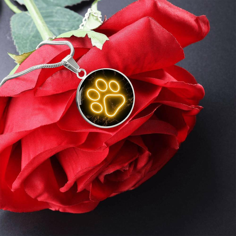 Neon Gold Paw Necklace - Jewelry - Epileptic Al’s Shop