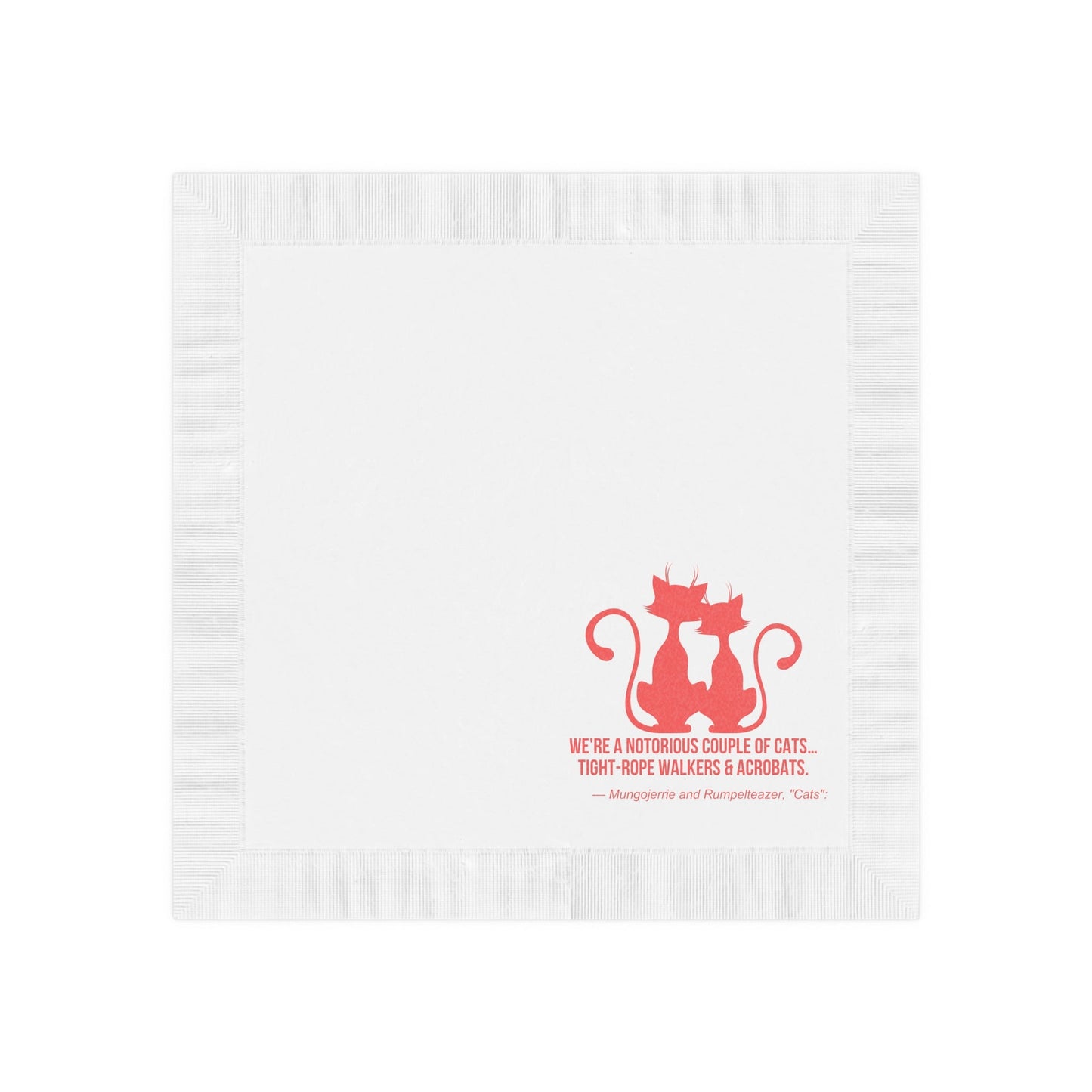 Notorious White Coined Napkins - Home Decor - Epileptic Al’s Shop