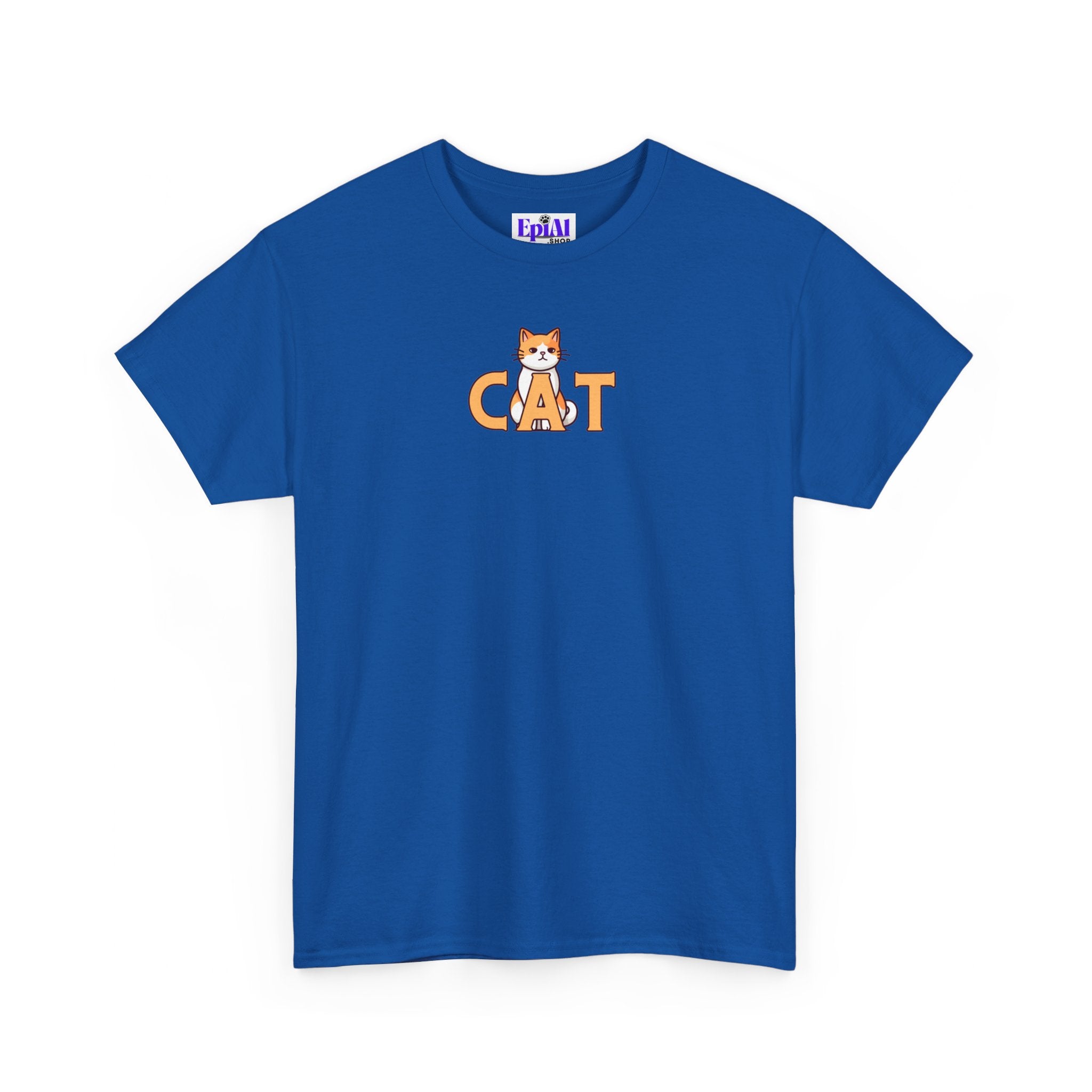 Orange Cat Unisex Heavy Cotton Tee - EpiAl's Shop