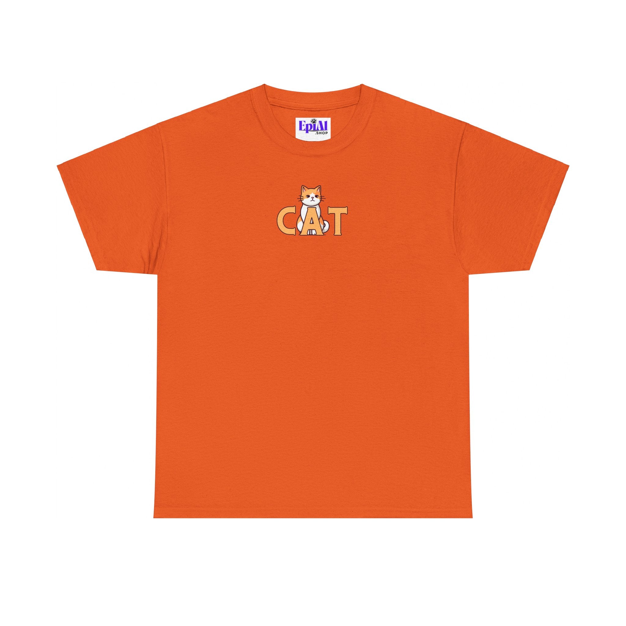 Orange Cat Unisex Heavy Cotton Tee - EpiAl's Shop