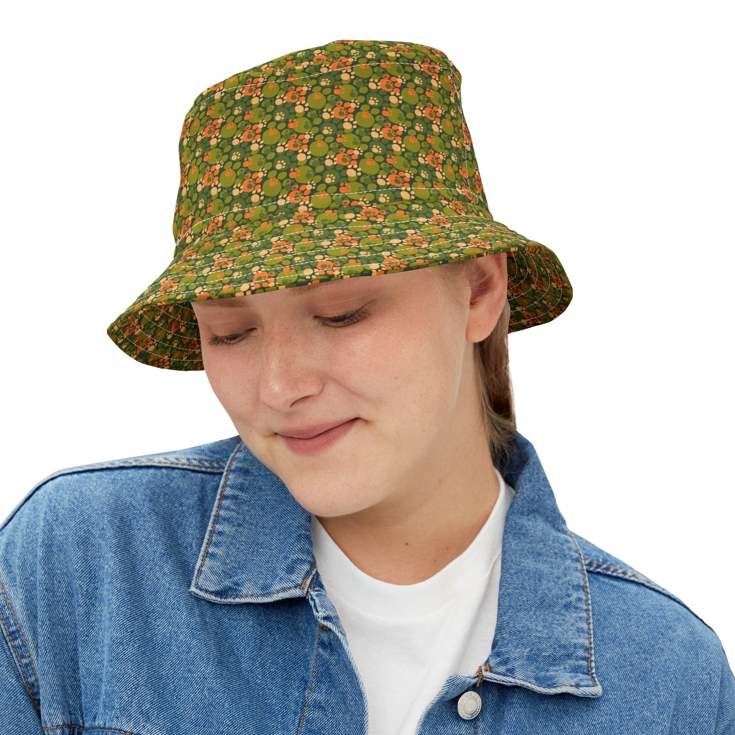 Orange Paws Bucket Hat - Hats - Epileptic Al’s Shop