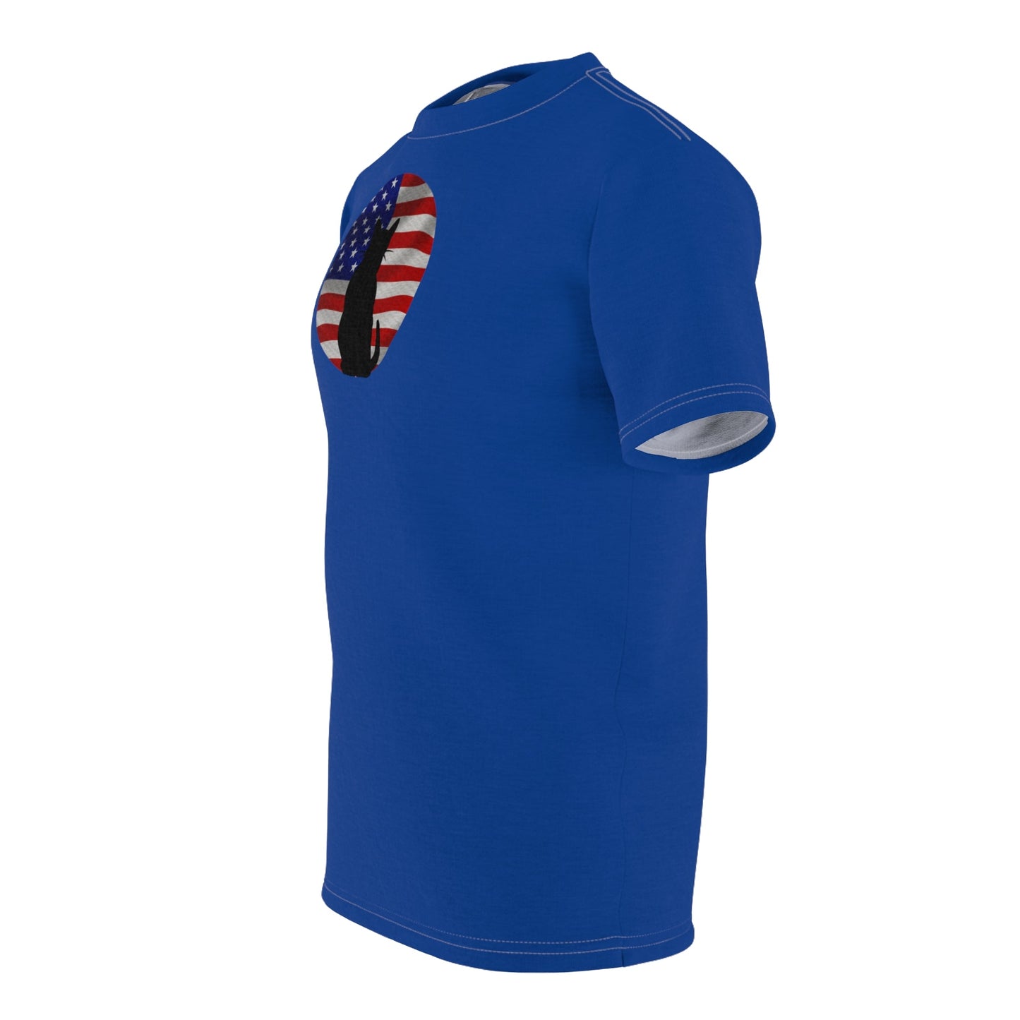 Patriotic Kitty Unisex Cut & Sew Tee - All Over Prints - Epileptic Al’s Shop