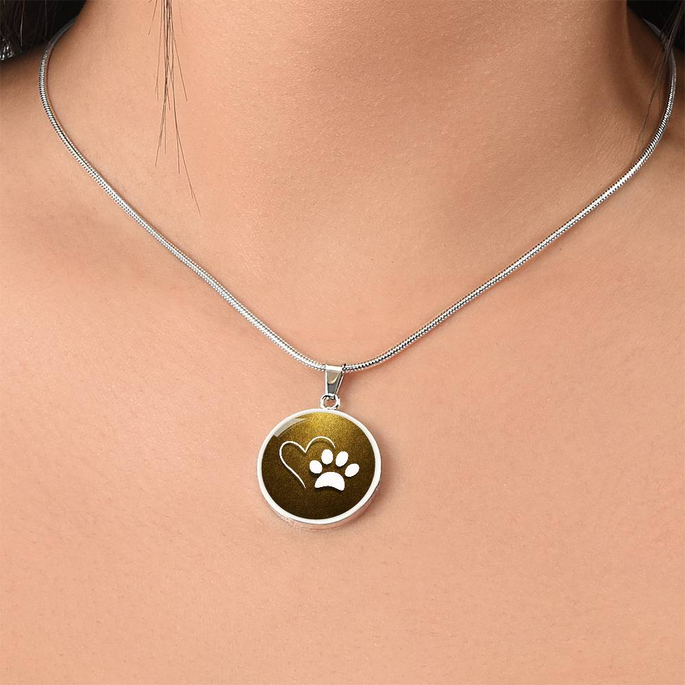 Pet Love on Gold Necklace - Jewelry - Epileptic Al’s Shop