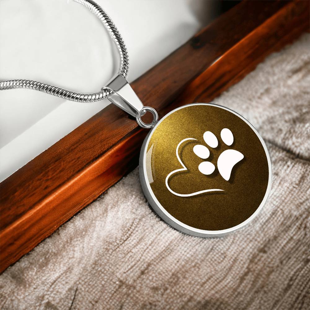 Pet Love on Gold Necklace - Jewelry - Epileptic Al’s Shop