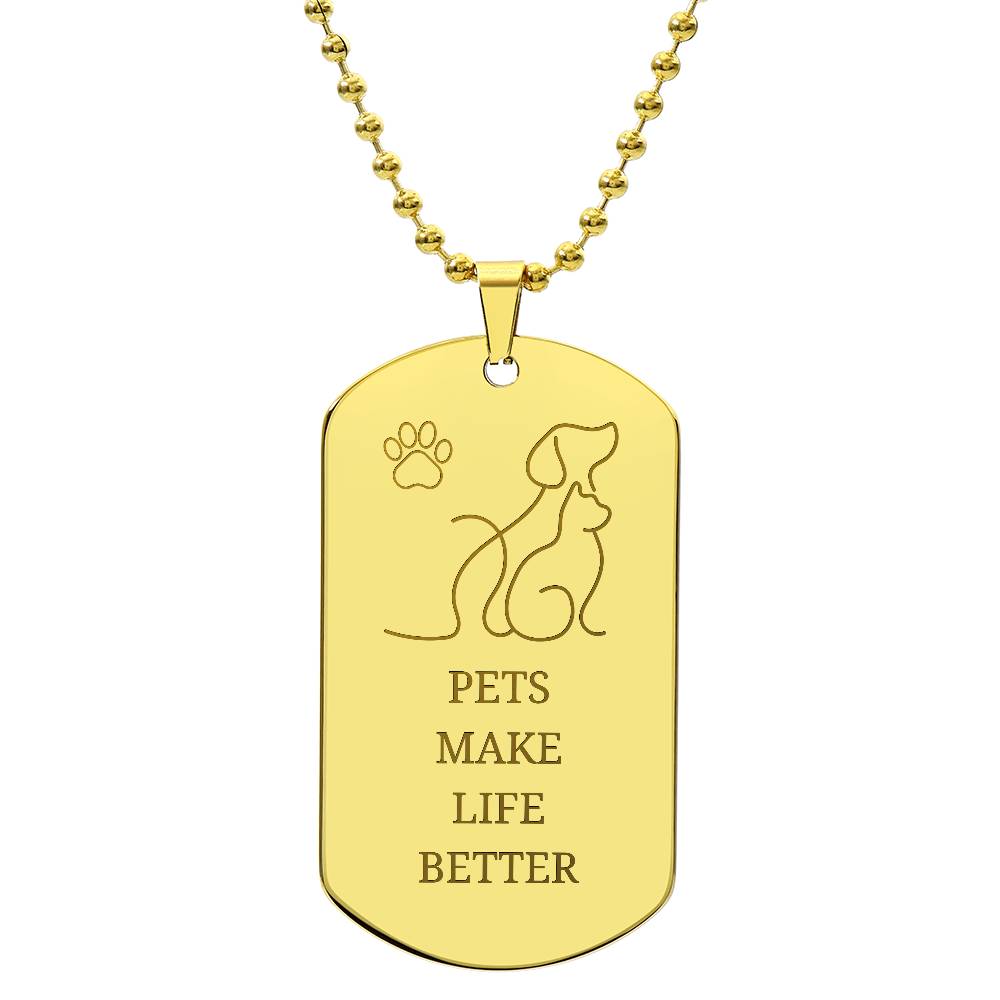 Pets Engraved Dog Tag Necklace - Jewelry - Epileptic Al’s Shop