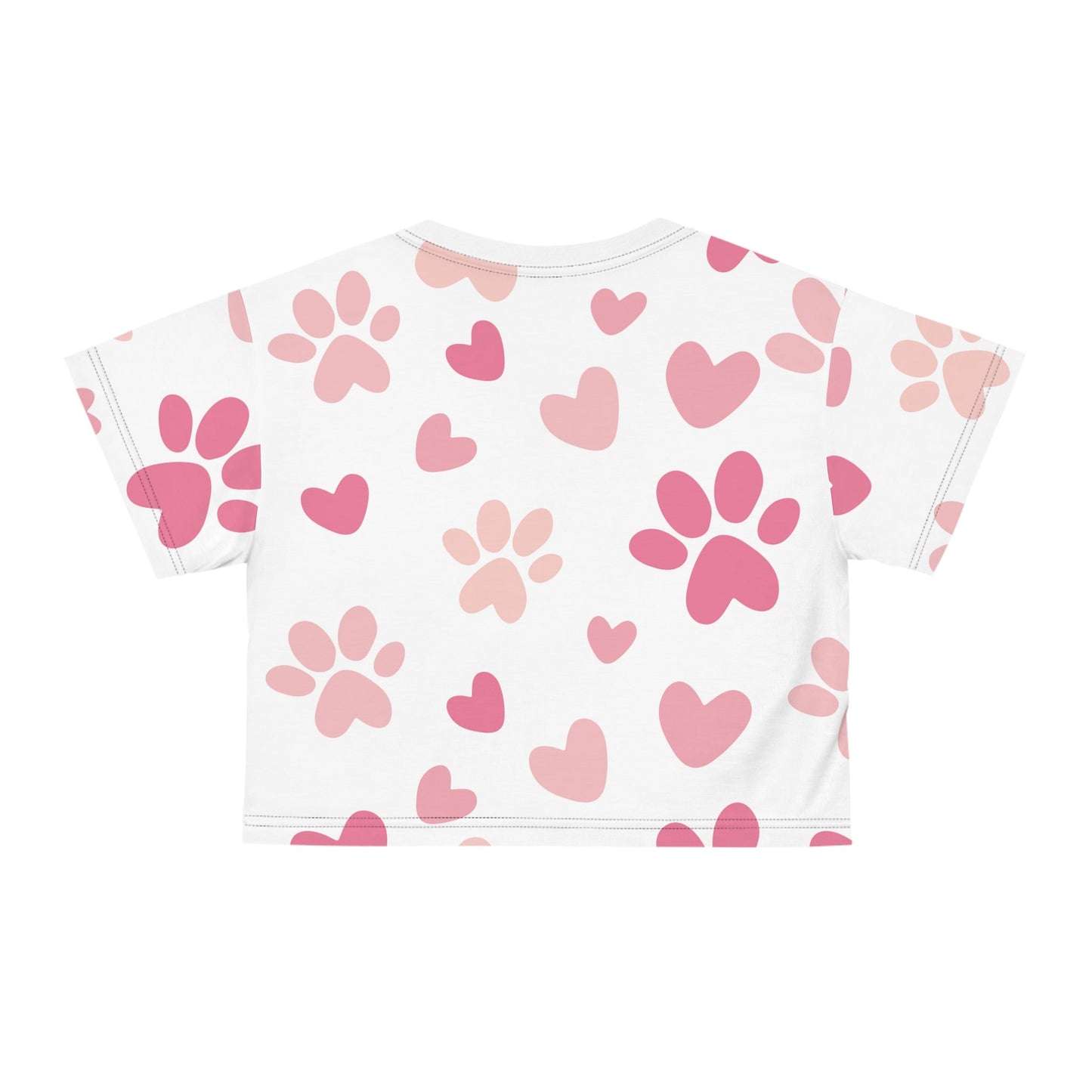Pink Paws Crop Tee - All Over Prints - Epileptic Al’s Shop