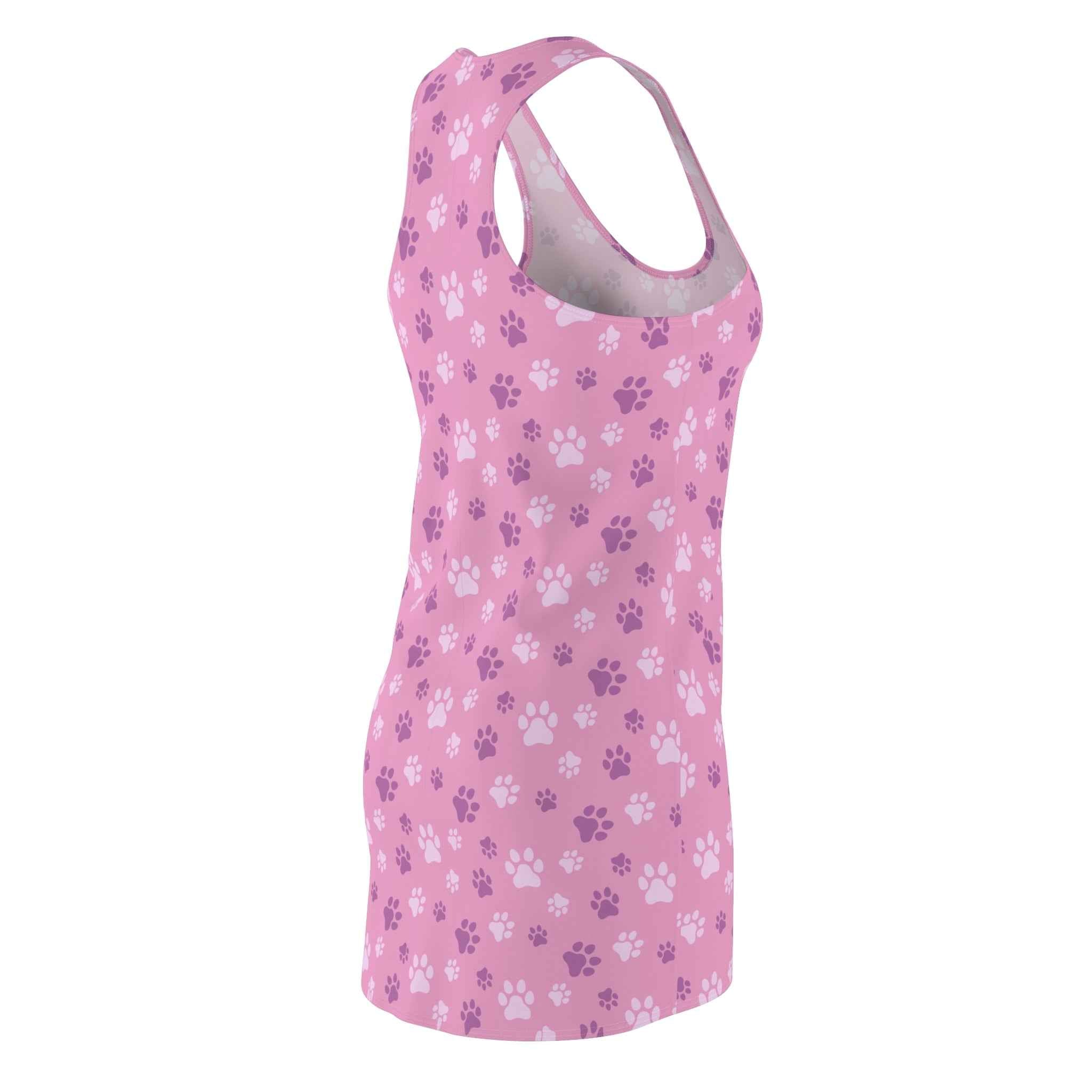 Pinky Paws Women's Cut & Sew Racerback Dress - EpiAl's Shop