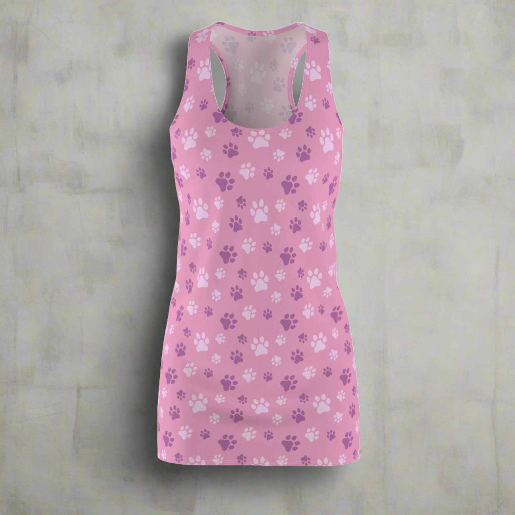 Pinky Paws Women's Cut & Sew Racerback Dress - EpiAl's Shop