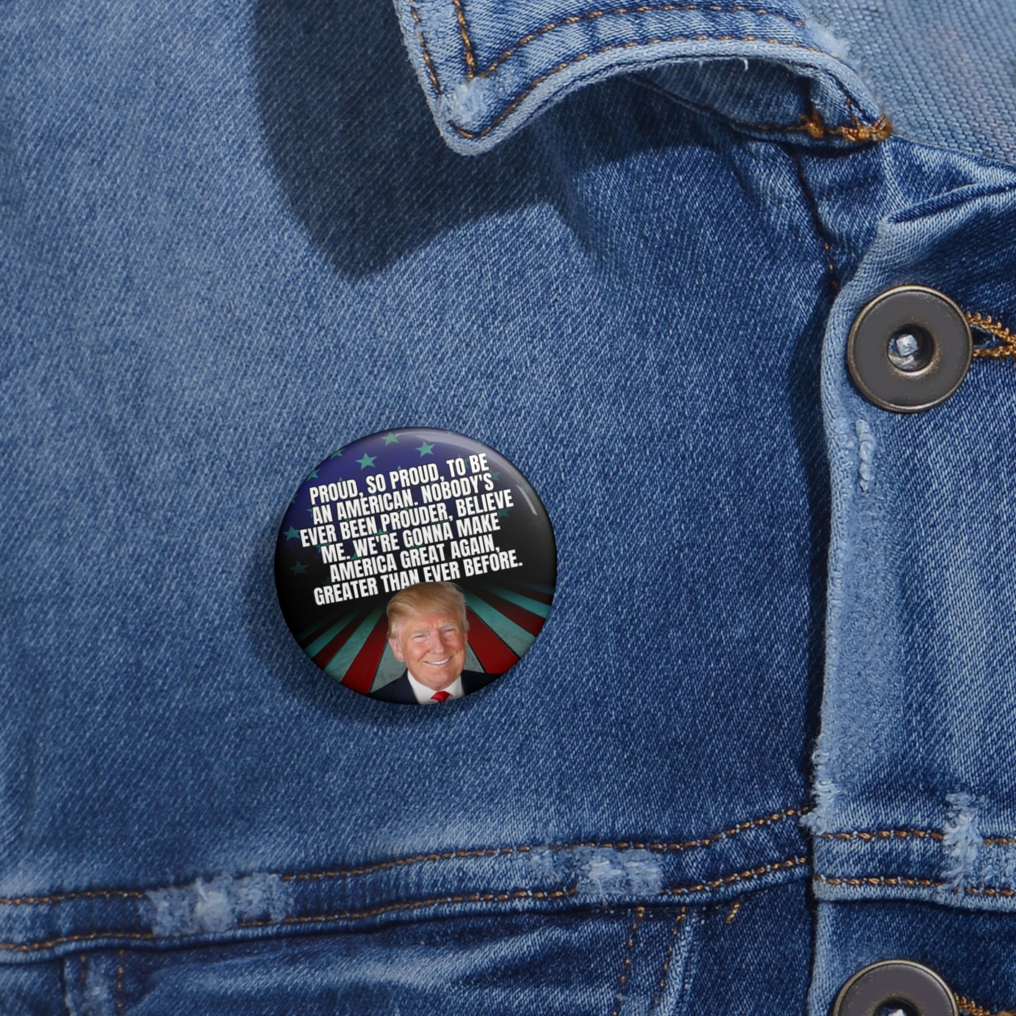 Proud to be an American Pin Buttons - Collectibles, Pinback Buttons - EpiAl's Shop