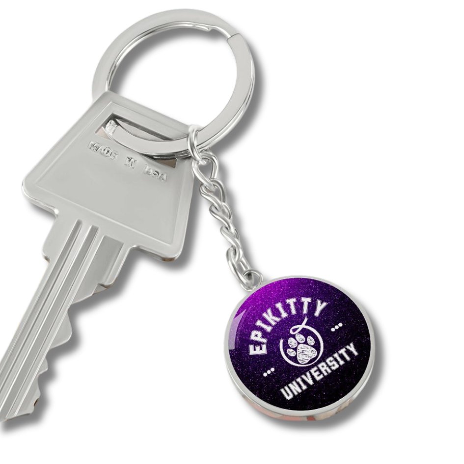 Purple Epikitty U Keychain - Jewelry - Epileptic Al’s Shop