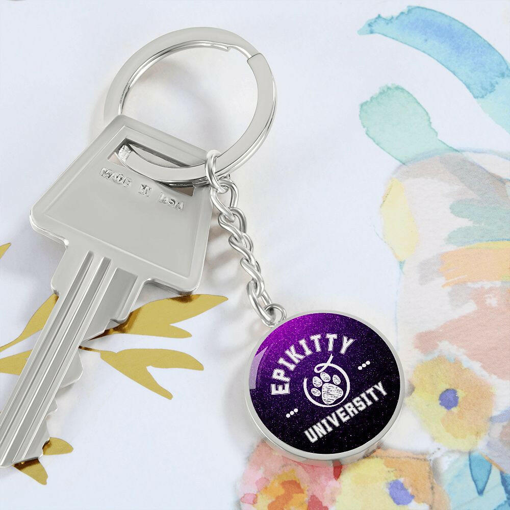 Purple Epikitty U Keychain - Jewelry - Epileptic Al’s Shop