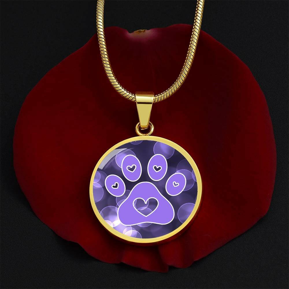 Purple Heart Paw - Jewelry - Epileptic Al’s Shop
