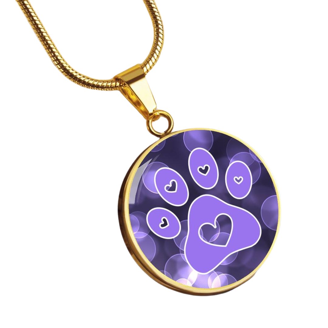 Purple Heart Paw - Jewelry - Epileptic Al’s Shop