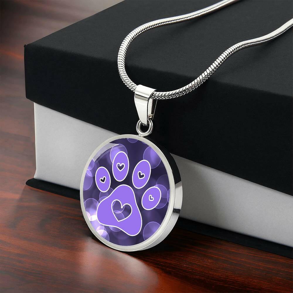 Purple Heart Paw - Jewelry - Epileptic Al’s Shop