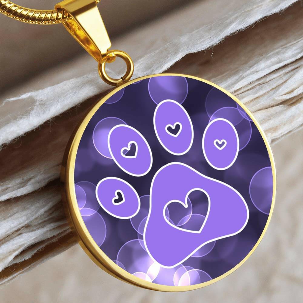 Purple Heart Paw - Jewelry - Epileptic Al’s Shop