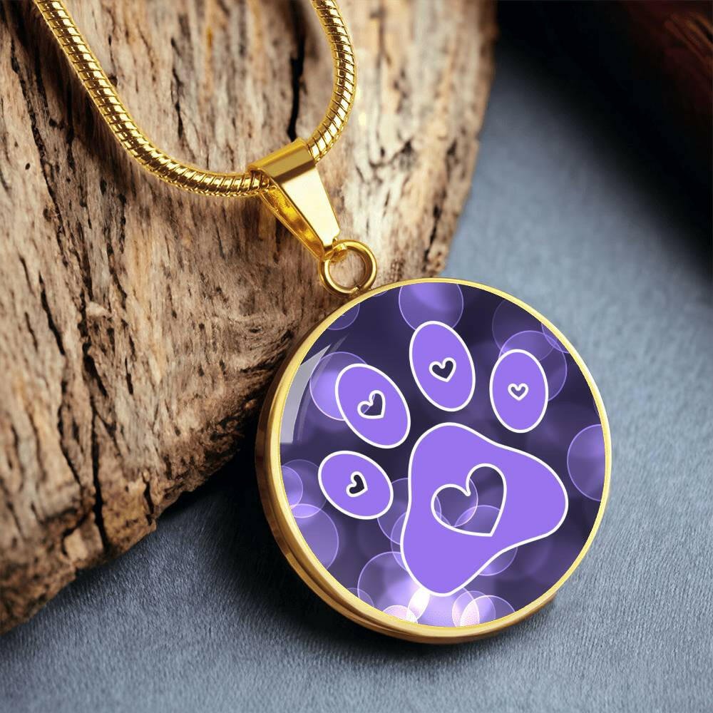 Purple Heart Paw - Jewelry - Epileptic Al’s Shop