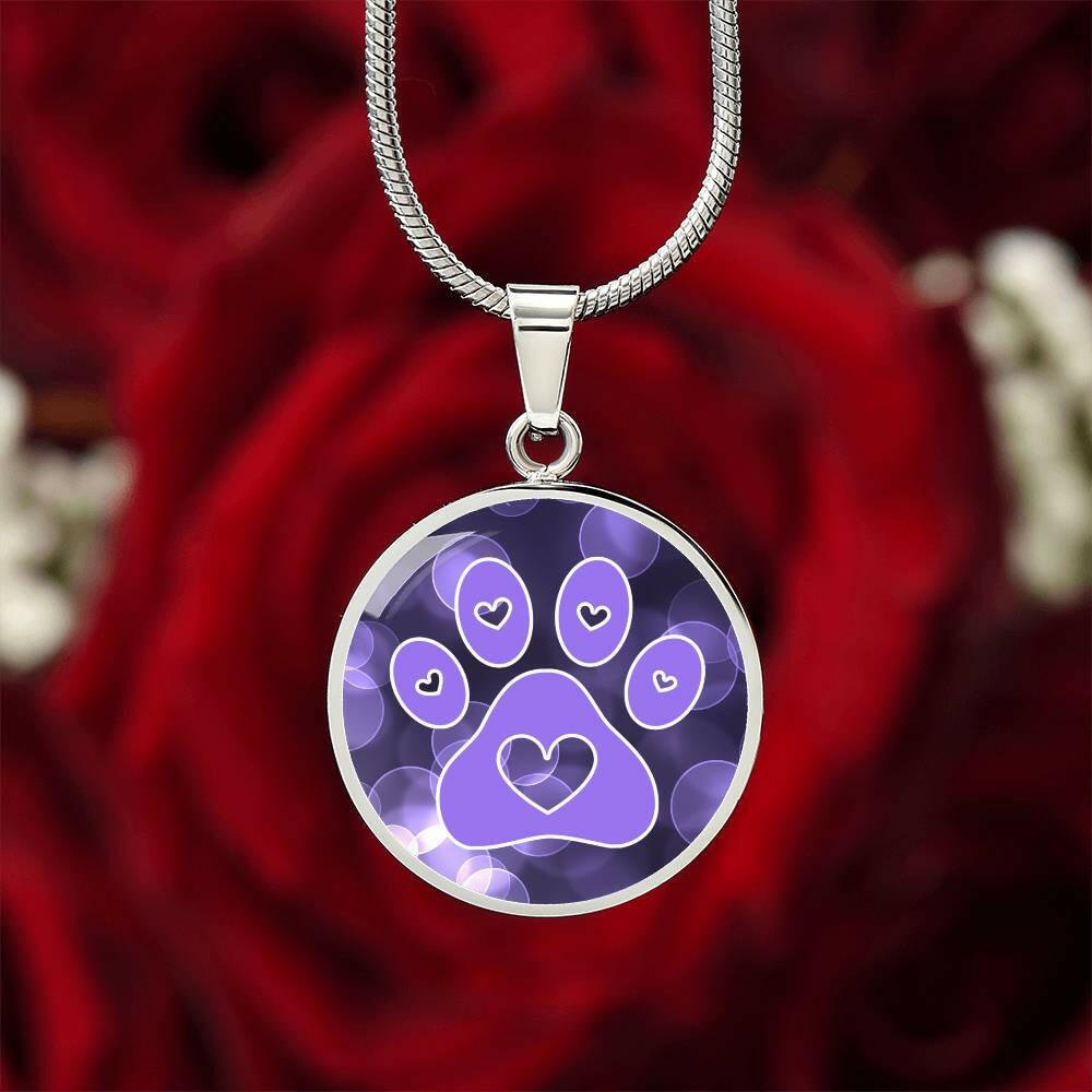 Purple Heart Paw - Jewelry - Epileptic Al’s Shop