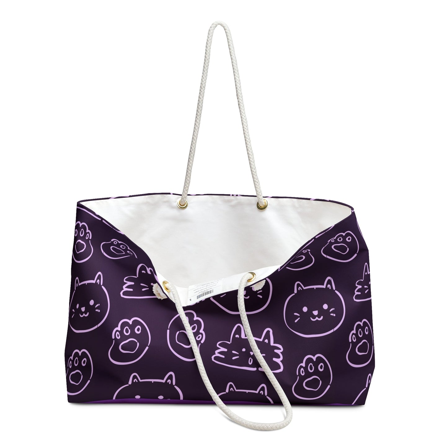 Purple Kitty Kat Weekender Bag - Bags - Epileptic Al’s Shop