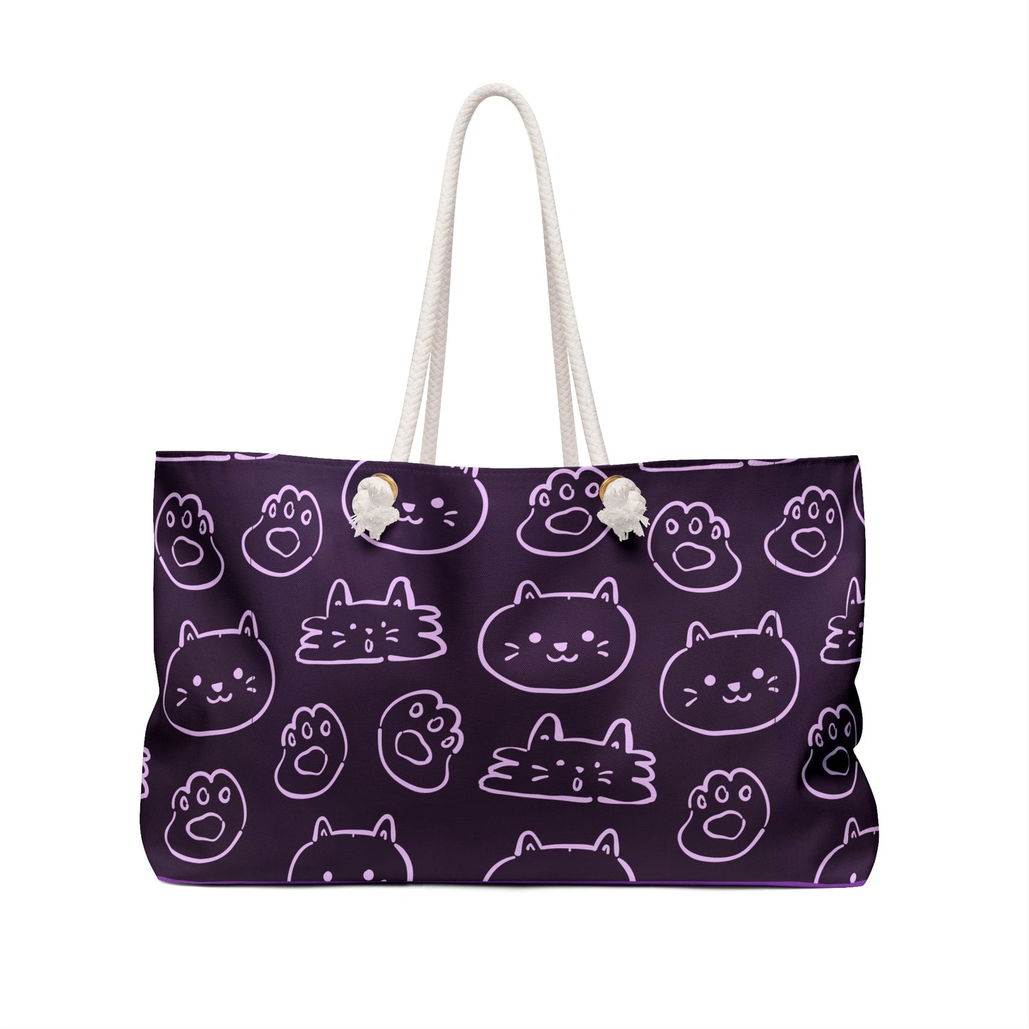 Purple Kitty Kat Weekender Bag - Bags - Epileptic Al’s Shop
