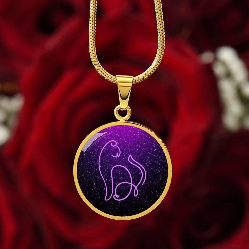 Purple Neon Kitty Necklace - Jewelry - Epileptic Al’s Shop