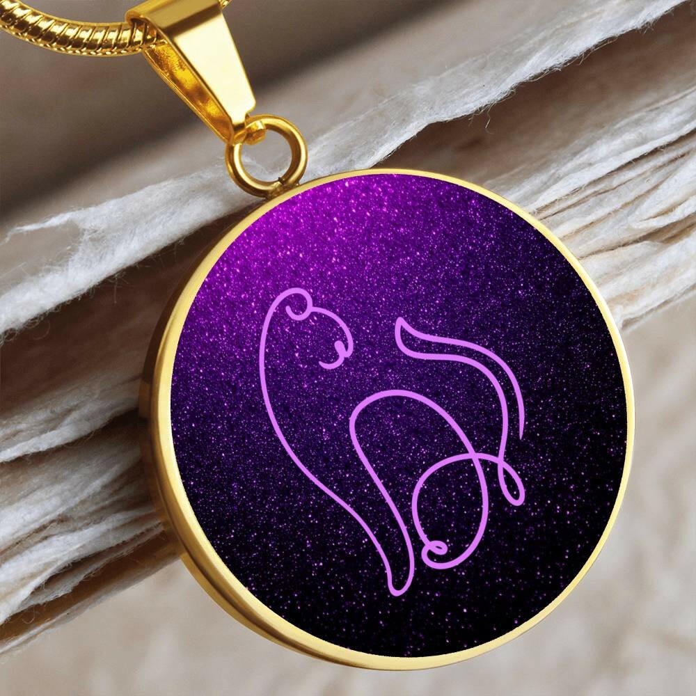 Purple Neon Kitty Necklace - Jewelry - Epileptic Al’s Shop
