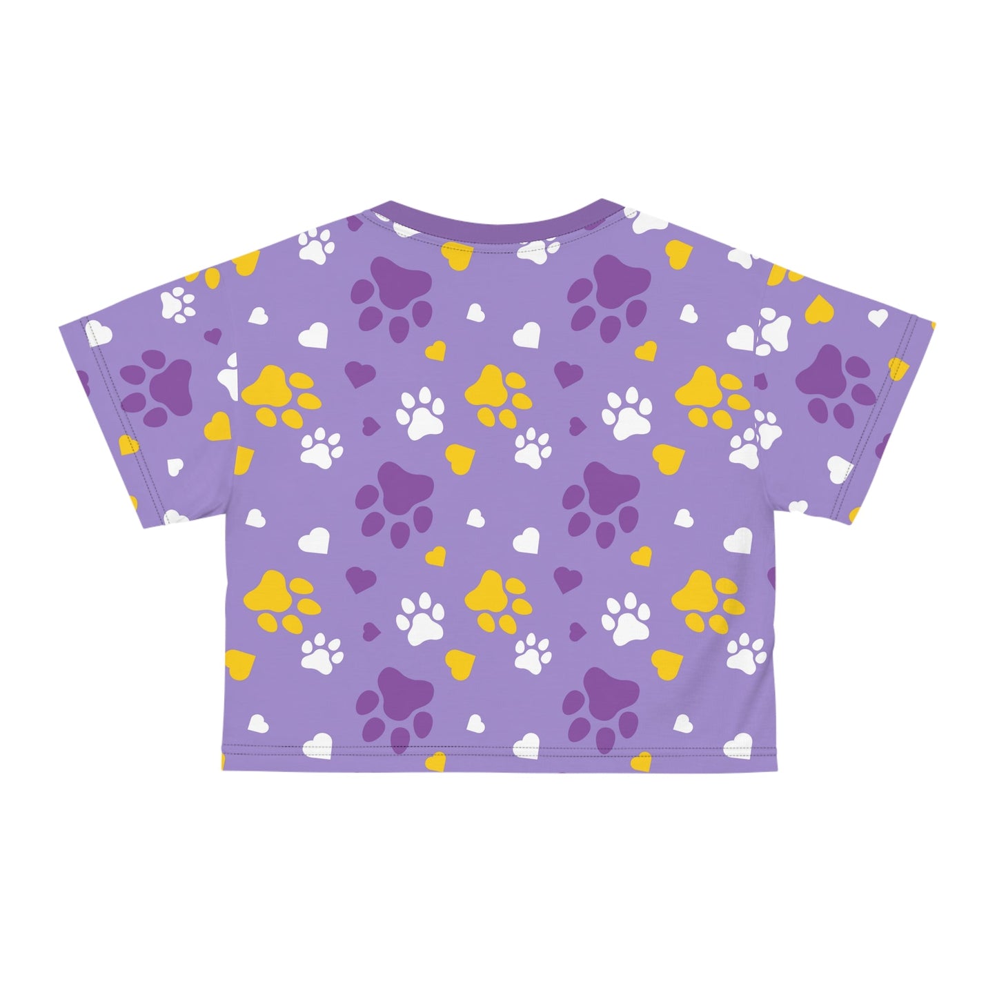 Purple Paws Crop Tee - All Over Prints - Epileptic Al’s Shop