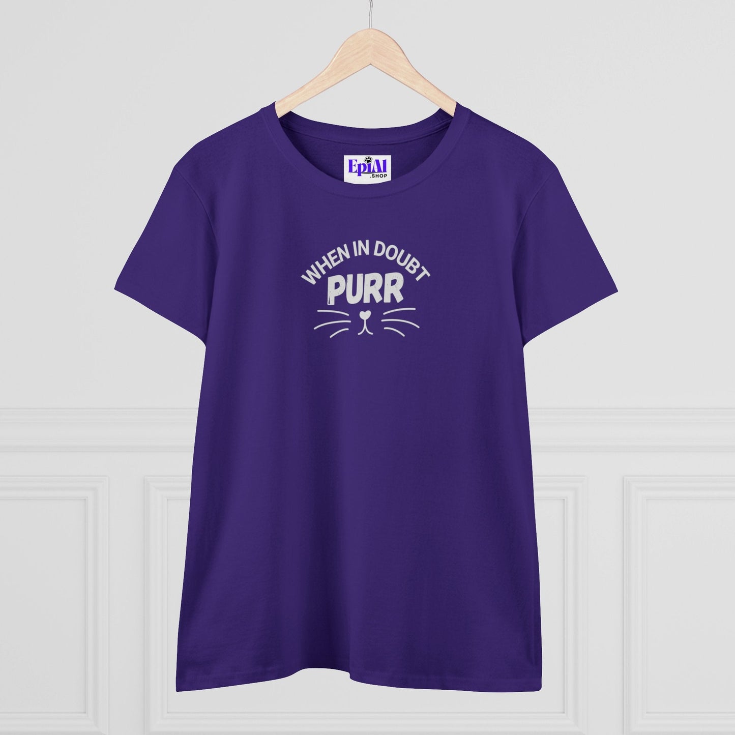 Purr Women's Midweight Cotton Tee - T - Shirt - Epileptic Al’s Shop