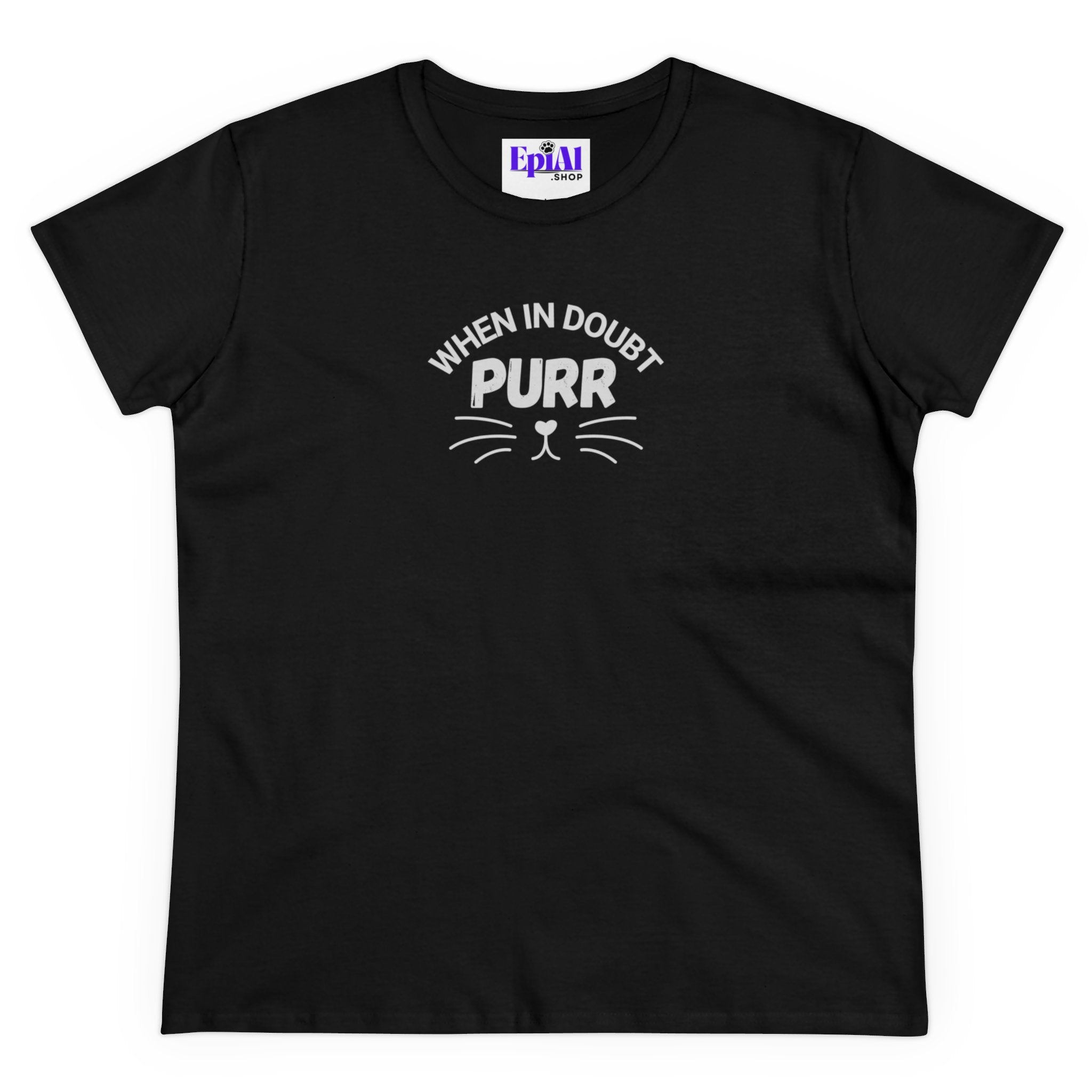 Purr Women's Midweight Cotton Tee - T - Shirt - Epileptic Al’s Shop