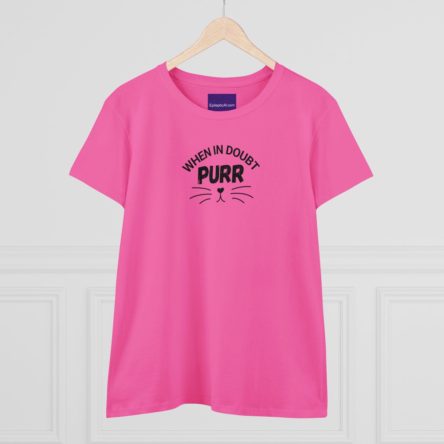 Purr Women's Midweight Cotton Tee - T - Shirt - Epileptic Al’s Shop
