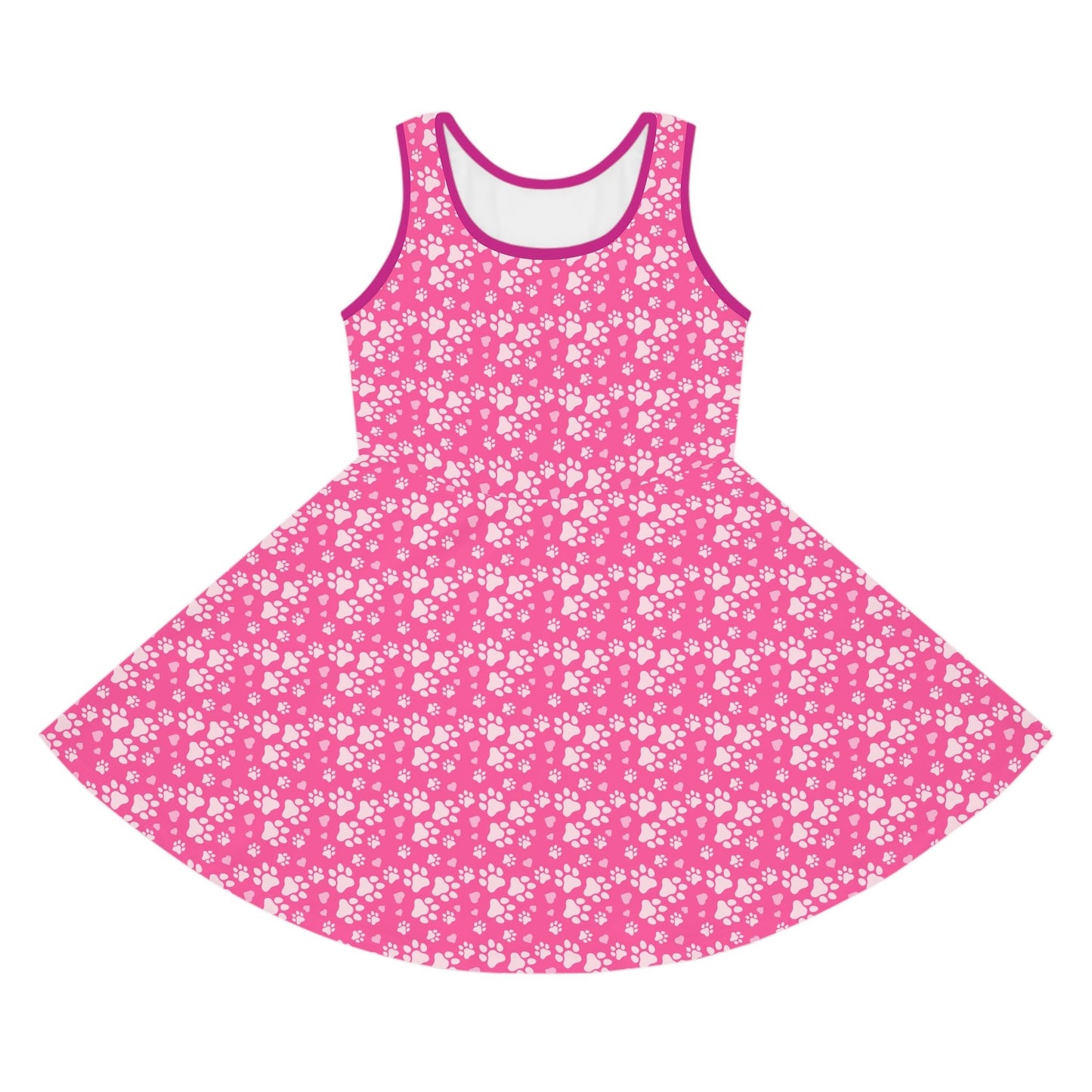 Purrrty in Pink Girls' Sleeveless Sundress - All Over Prints - Epileptic Al’s Shop