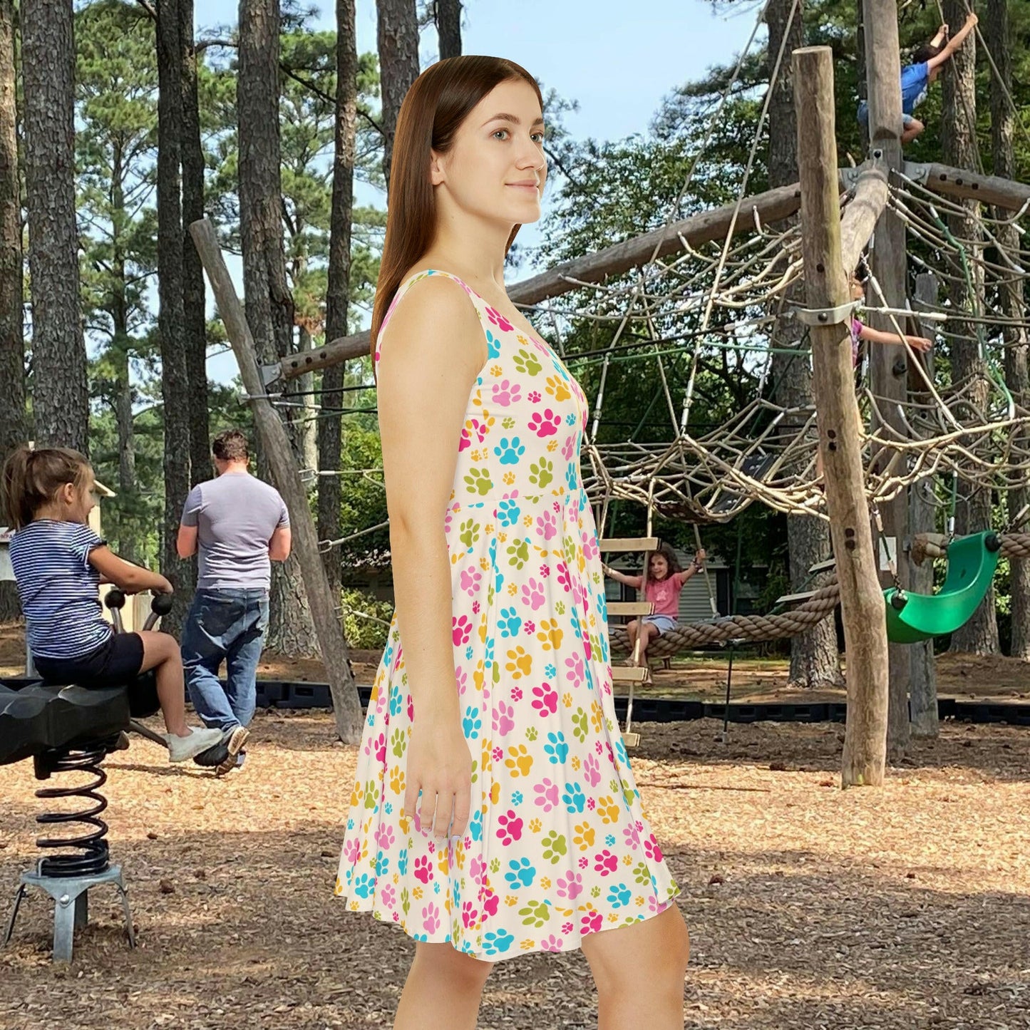 Rainbow Paws Women's Skater Dress - All Over Prints - Epileptic Al’s Shop