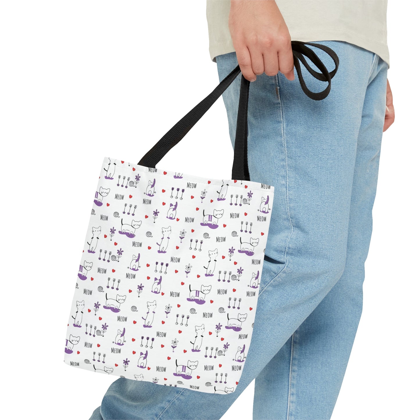 Right Meow Tote Bag - Bags - Epileptic Al’s Shop