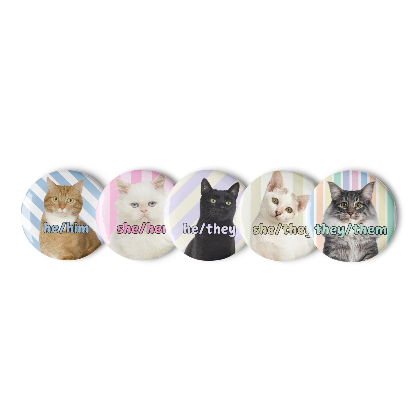 Cat Pronoun Pins