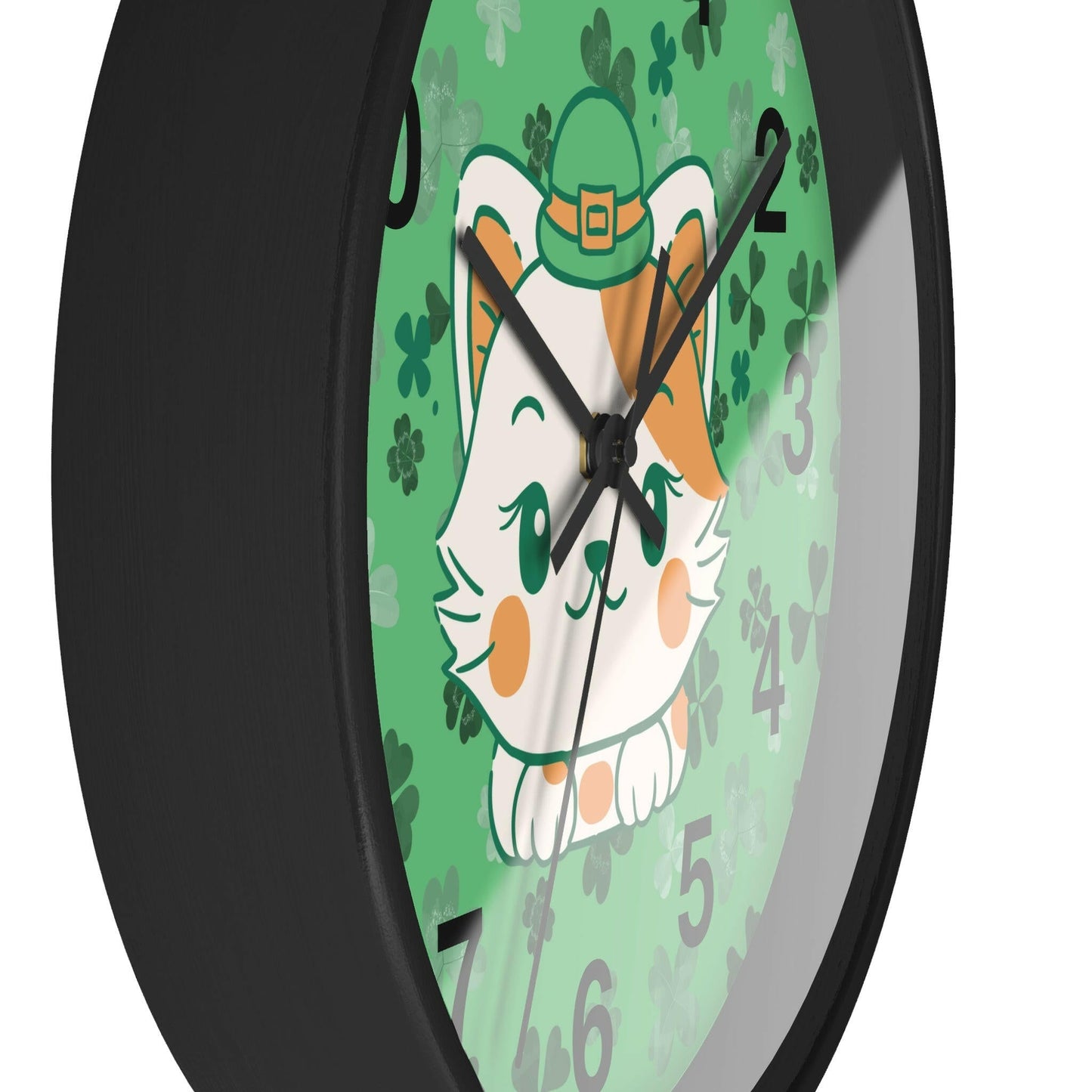 Shamrock Kitty Wall Clock - Home Decor - Epileptic Al’s Shop