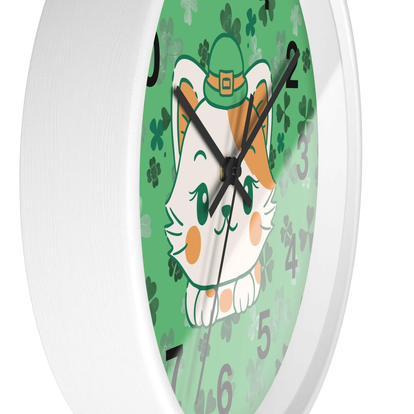 Shamrock Kitty Wall Clock - Home Decor - Epileptic Al’s Shop